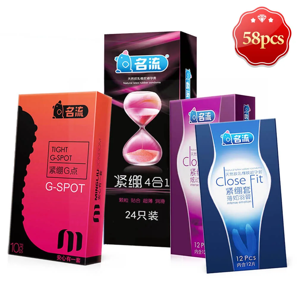 58 шт микс 49 мм презервативы тугие супер тонкие небольшие интимные товары