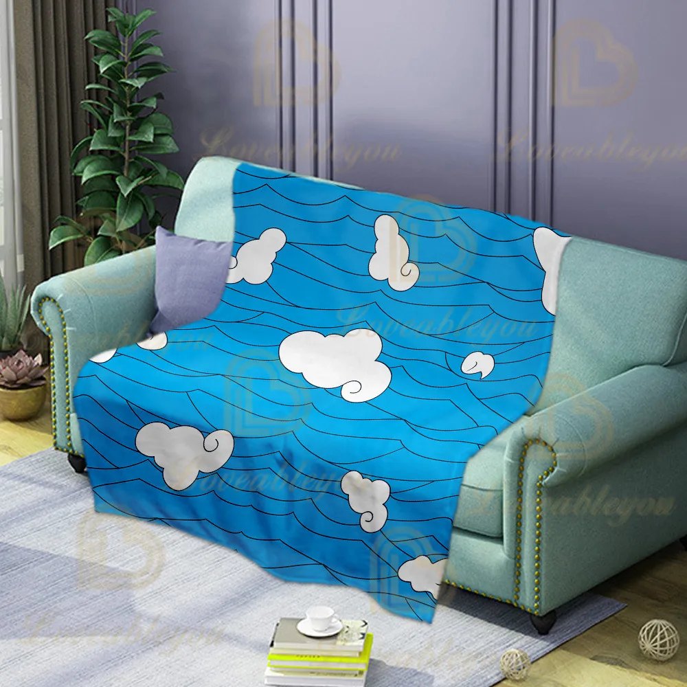 

Cartoon Cosplay Blanket Anime Demon Slayer: Kimetsu No Yaiba Blanket Flannel 3D Printing Cosplay Sleeping Blankets