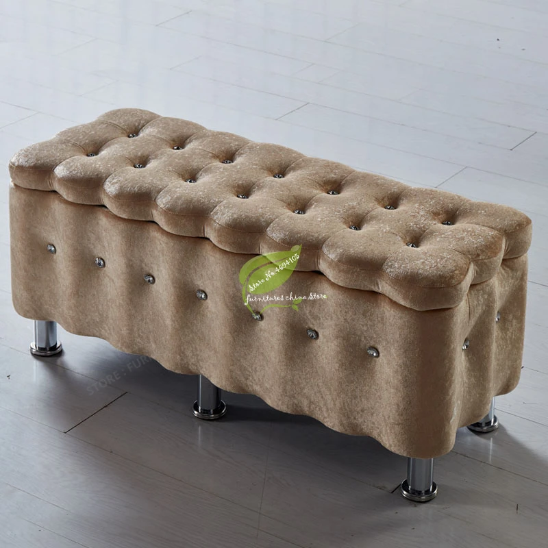 Табурет Т-образный из массива дерева прямоугольная скамейка для хранения обуви