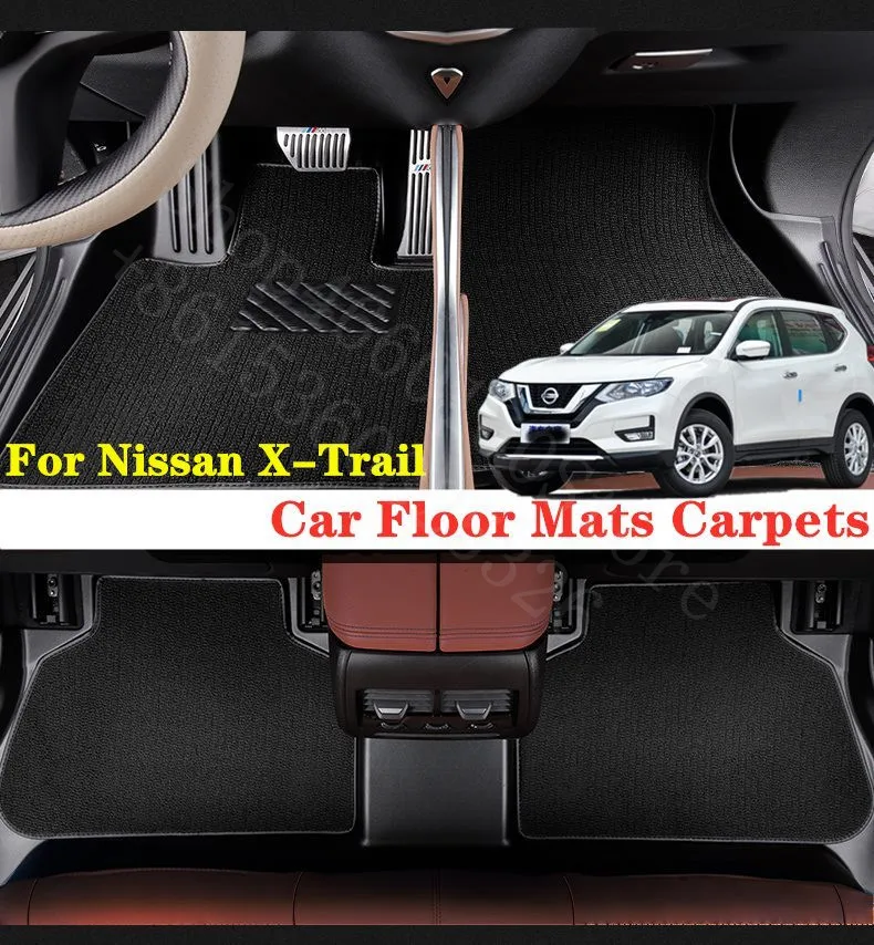 Puou для Nissan X Trail автомобильные коврики ковры передний и задний полный набор