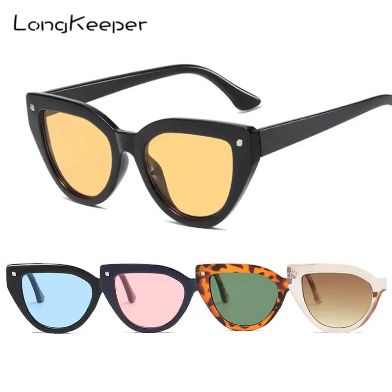 

Vintage Cat Eye Sunglasses Women Fashion Triangular Yellow Sun Glasses Retro Leopard Eyeglasses Female Eyewear Shapes Gafas