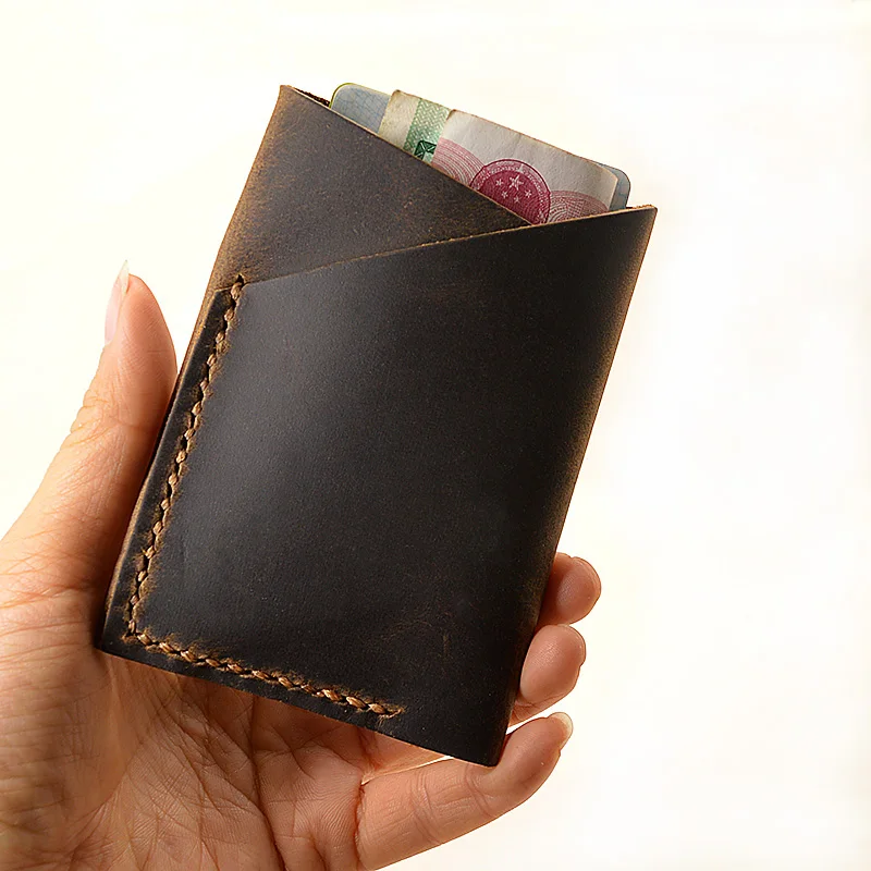 Держатель для кредитных карт ручной работы из натуральной кожи чехол банковских