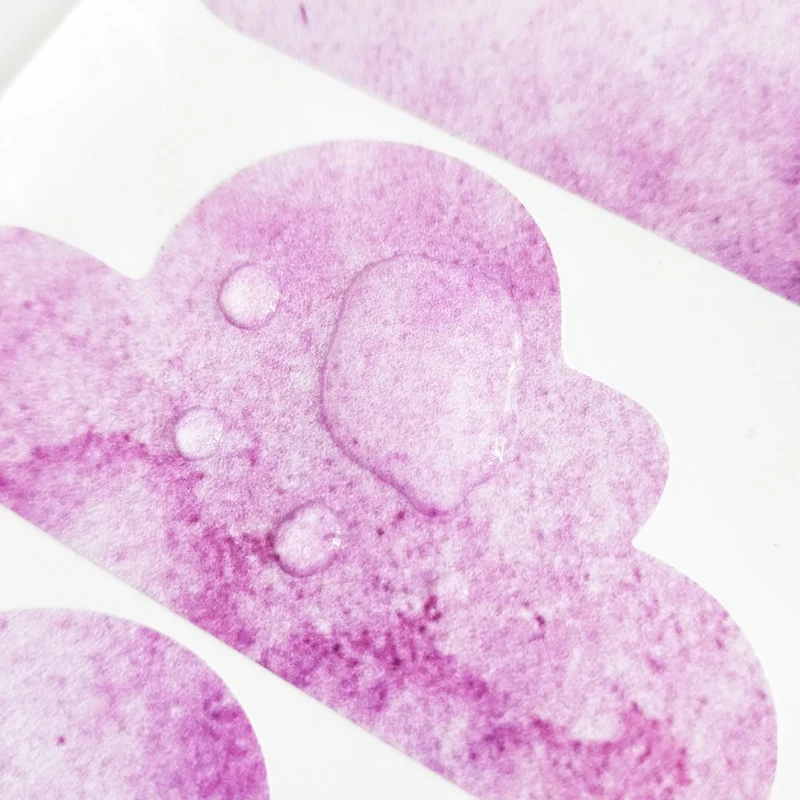 Наклейки на стену акварельные розовые облака для украшения детской комнаты 48