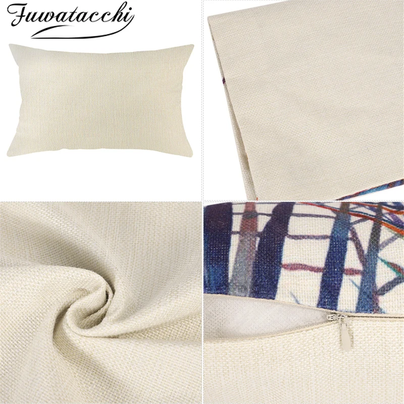 

Geometric Rectangle Pillowcase for Bed Sleeping Green Plant Leaf Decorative Pillow Case Linen Sofa Cushion Cover Home Decoration