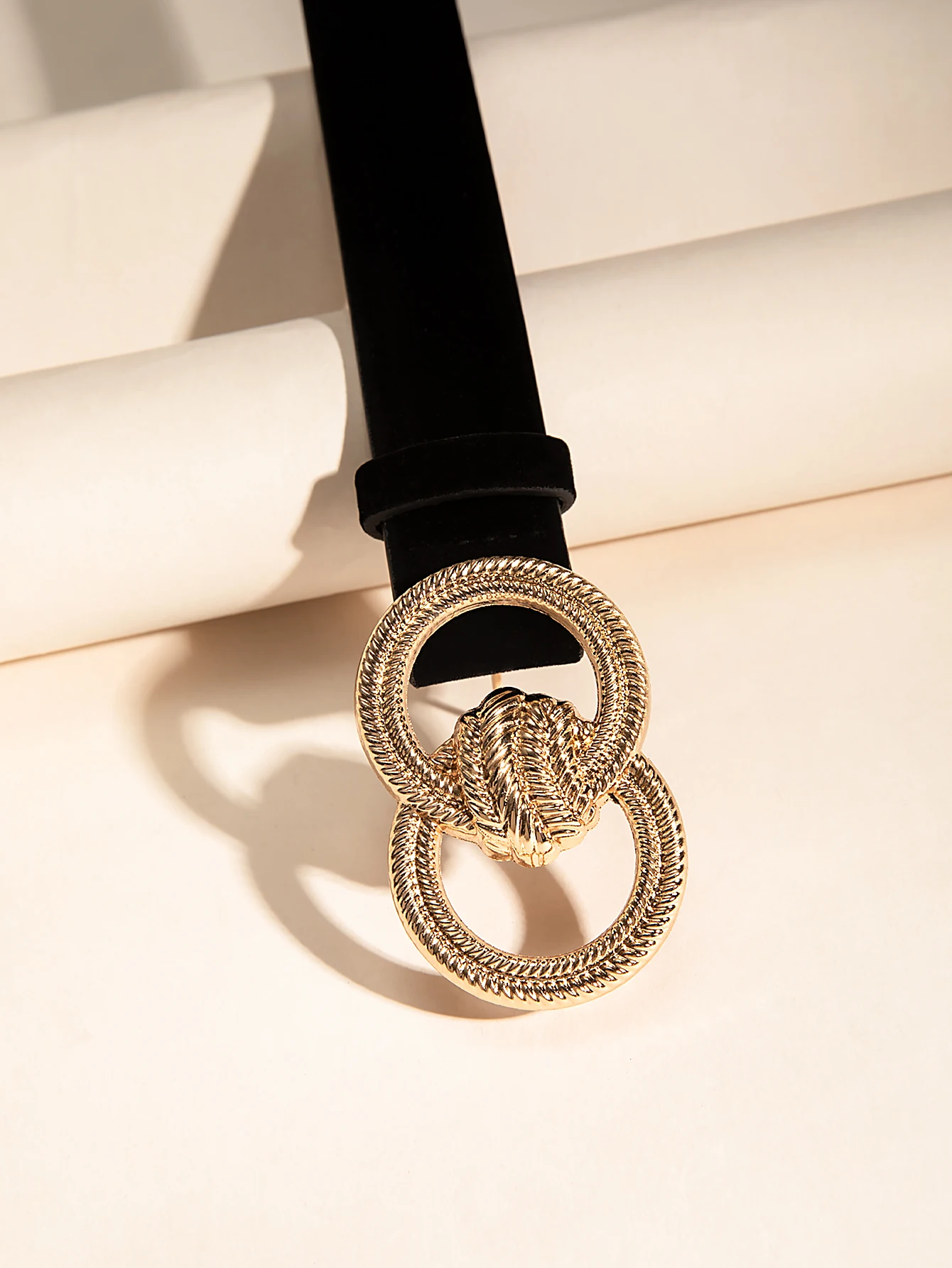 New Double Loop Snakeskin Black Women Belt Leather Villus Luxury Skinny Gothic Accessories Office Ladies | Аксессуары для одежды