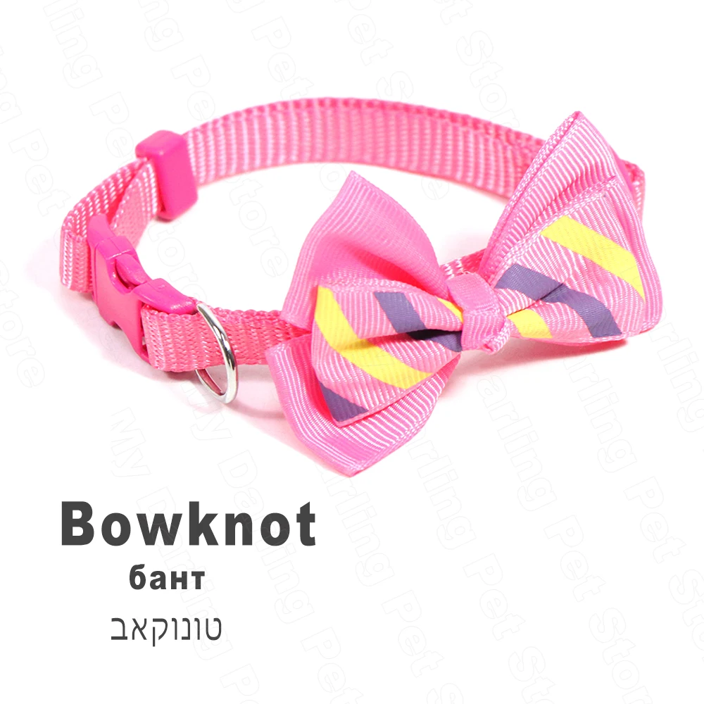 Ошейник для кошек стразы кожа милый отколовшийся ошейник галстук-бабочка