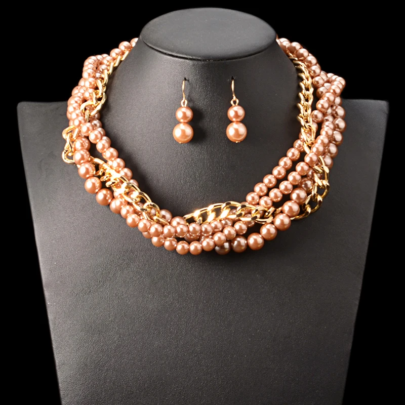 UDDEIN Винтажные Ювелирные изделия ручной работы с искусственным жемчугом ожерелье