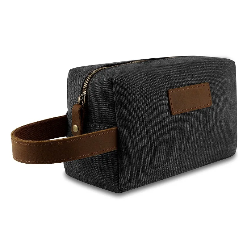 

Сумочка для туалетных принадлежностей в стиле ретро, женская косметичка для путешествий, водонепроницаемая Холщовая Сумка из воловьей кож...
