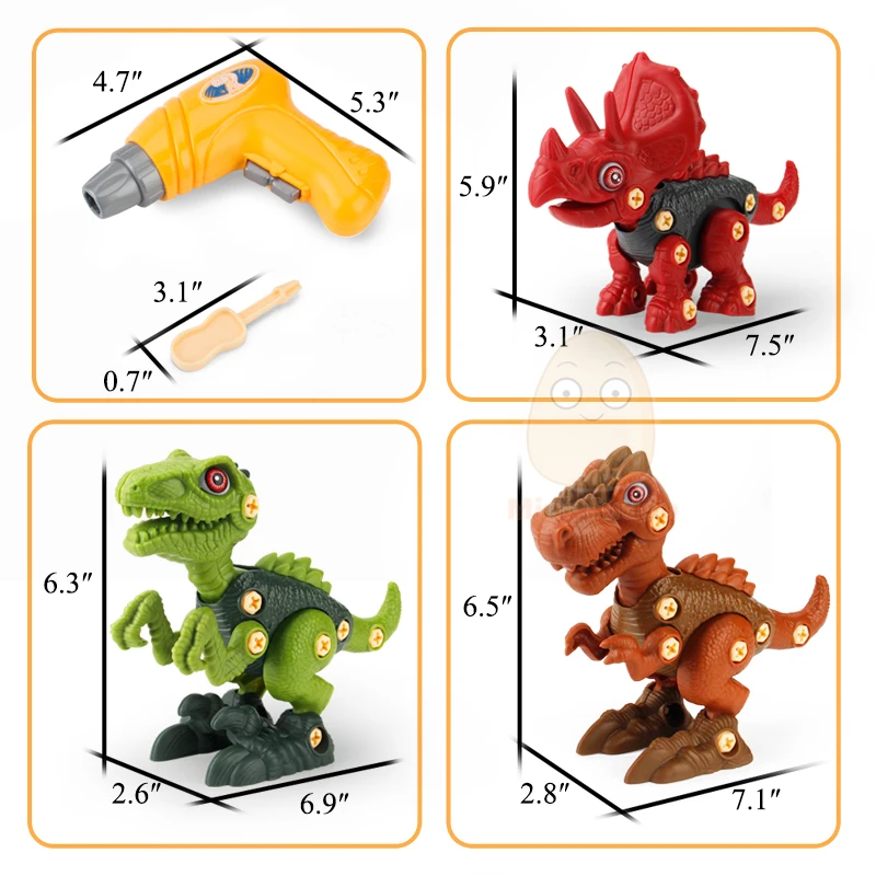 Детский 3D пазл-динозавр игрушка пластиковые сборные блоки игра электрическая