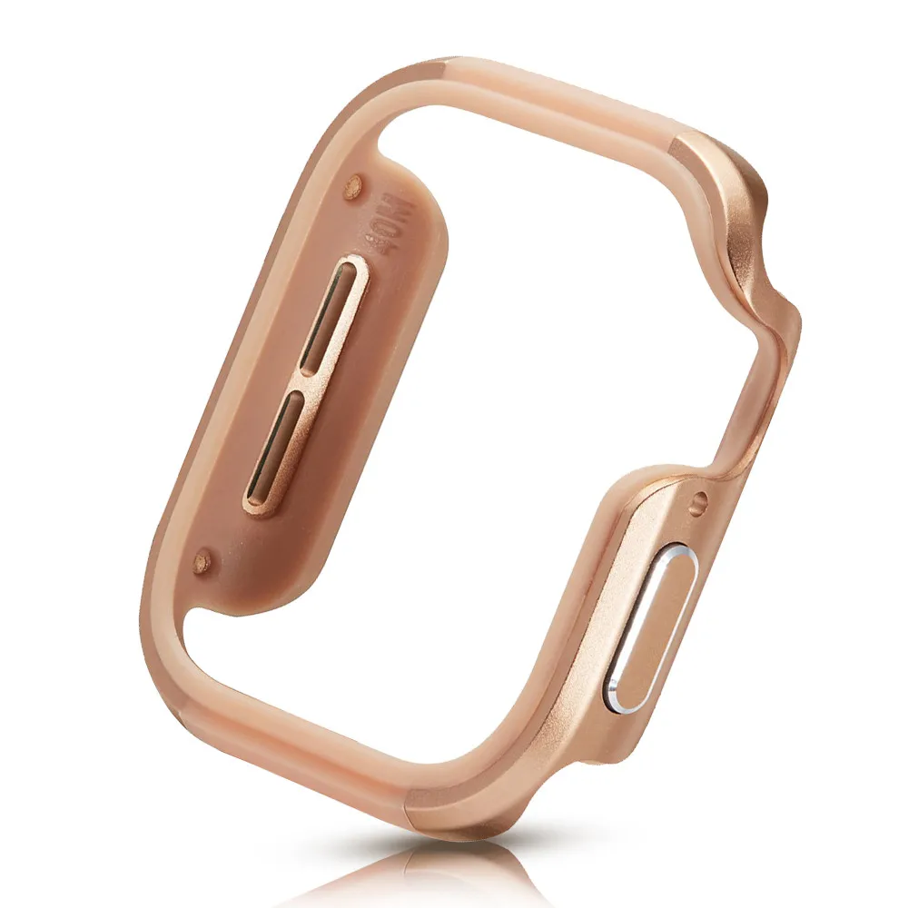Чехол из ТПУ и алюминия для Apple Watch Series SE 6 5 4 3 2 металлический чехол защитная рамка
