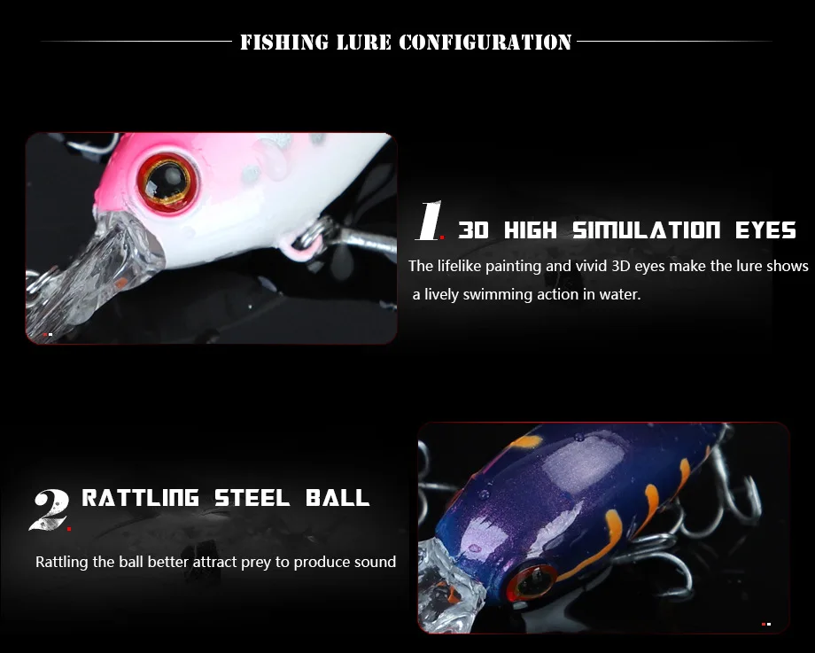 Воблеры для ловли рыбы приманка искусственные жесткие приманки плавающие 40 мм 3 6