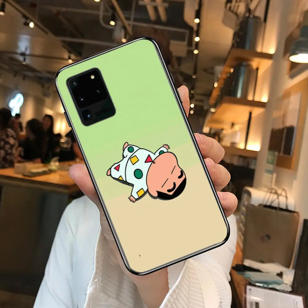 

Anime cute S-Shin-Chan Phone cover hull For SamSung Galaxy S 6 7 8 9 10 20 21 Plus Edge E note 5G Lite Ultra black soft bumper