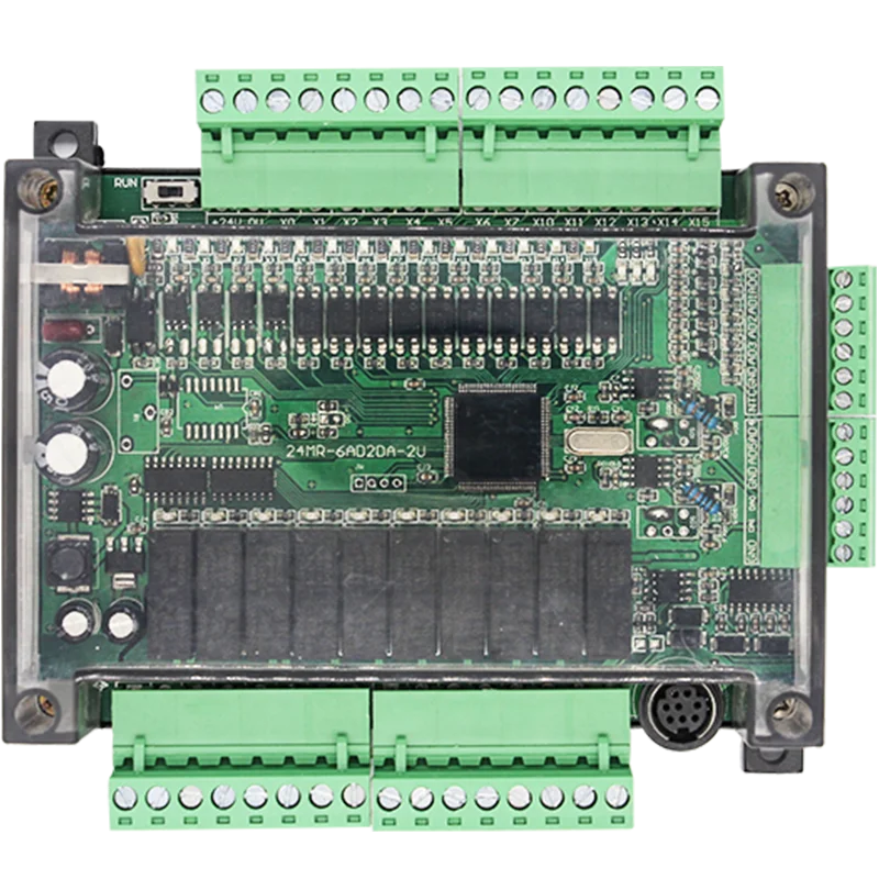 

1pcs High speed FX3U-48MR40MR 24 input 24 output 6 analog input 2 analog output industrial control board + RTU CAN communication