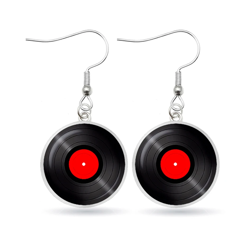Новые висячие серьги с виниловой пластинкой круглые ювелирные изделия