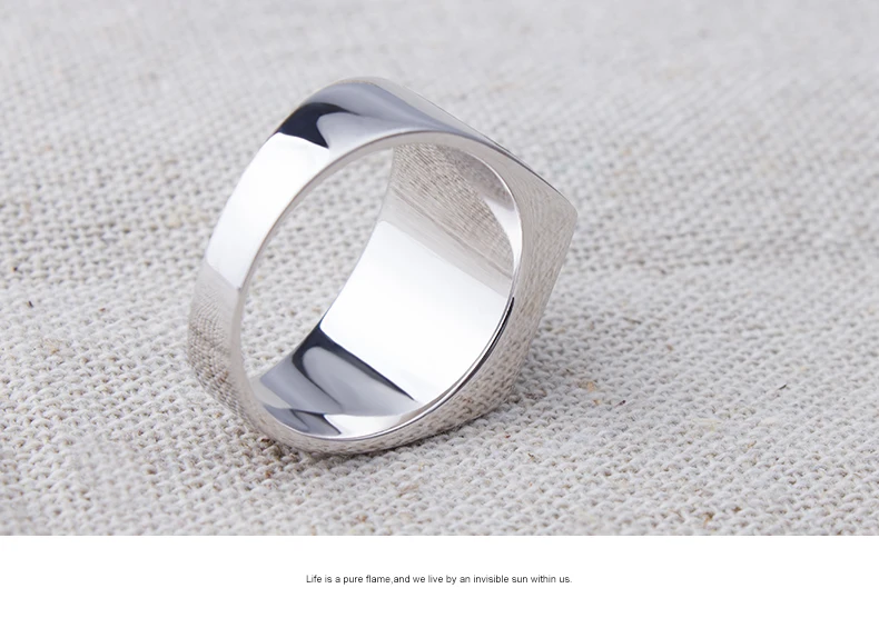 100% S925 серебро кольцо Мужские сумки на одно &quotвластная личность&quot Открытое
