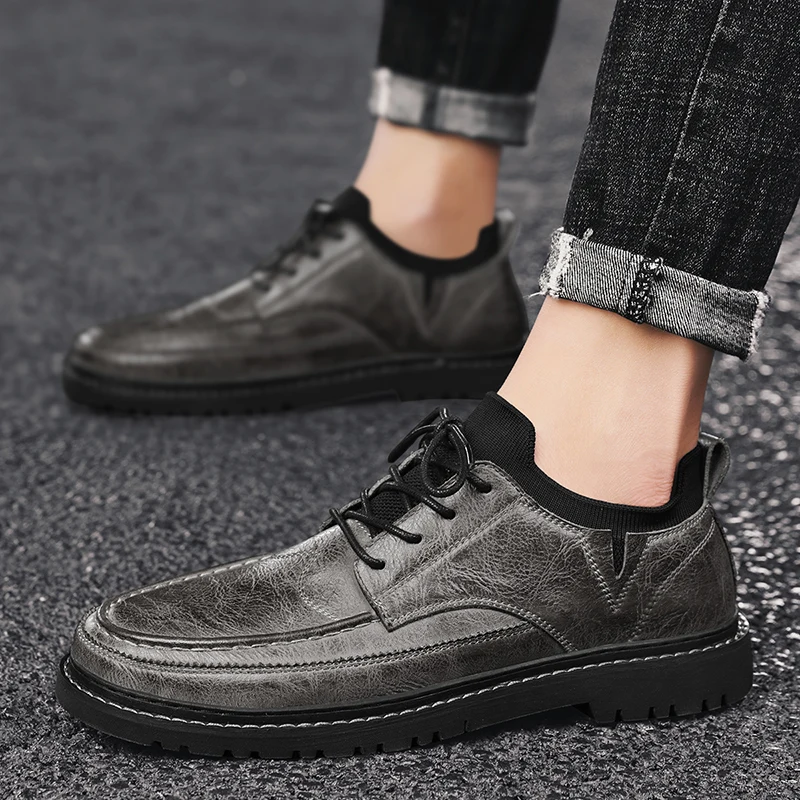

Men High Quality Leather Lace-Up Men Formal Business Casual Shoes Men Dress Office Luxury Shoes Male Breathable Oxfords