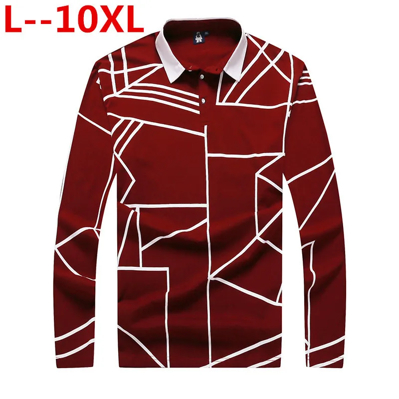 

Plus 10XL 8XL 6XL casual long sleeve business mens shirts male striped polo shirt designer men tenis polos camisa social