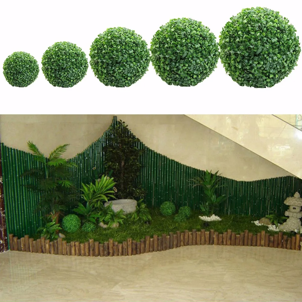 

Large size Artificial Plant Ball Topiary Tree Boxwood Wedding Party Home Outdoor Decoration Plants Plastic Grass Ball