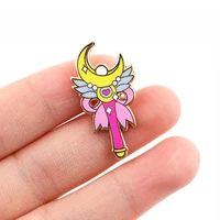 witch moon badges with anime enamel pin brooches bag lapel pin cartoon badges on backpack decorative jewelry gift accessories