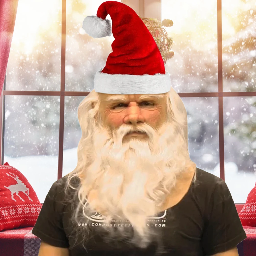 

Головной убор Санта-Клауса, из латекса, для рождественской вечеринки