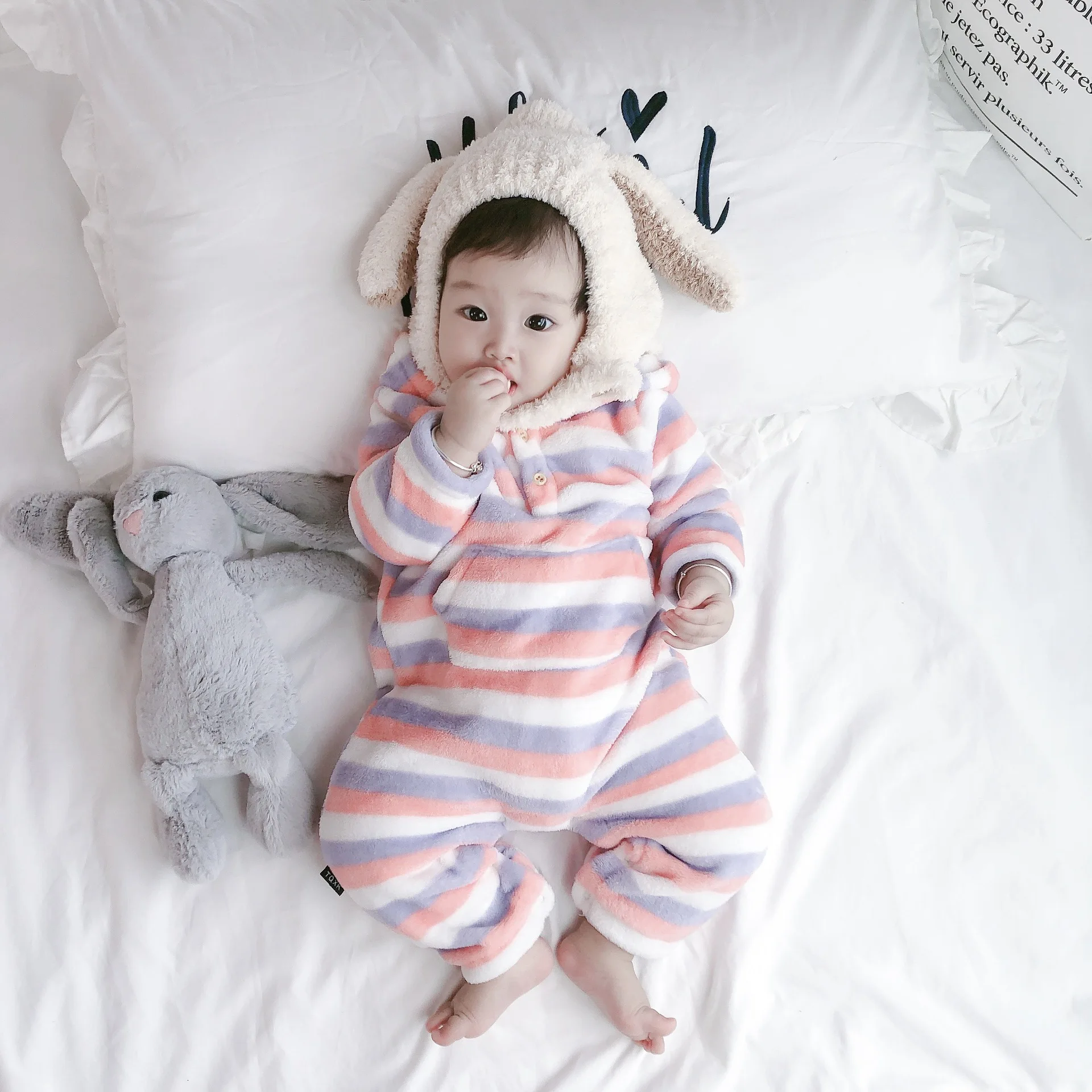 2019 осенне-зимняя одежда для новорожденных унисекс комбинезоны мальчиков Детский