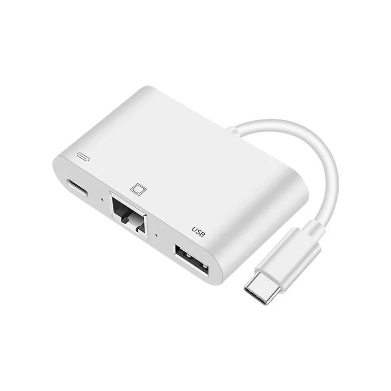 

RJ45 Ethernet converter with USB charging network card for Apple mobile phone tablet to OTG adapter