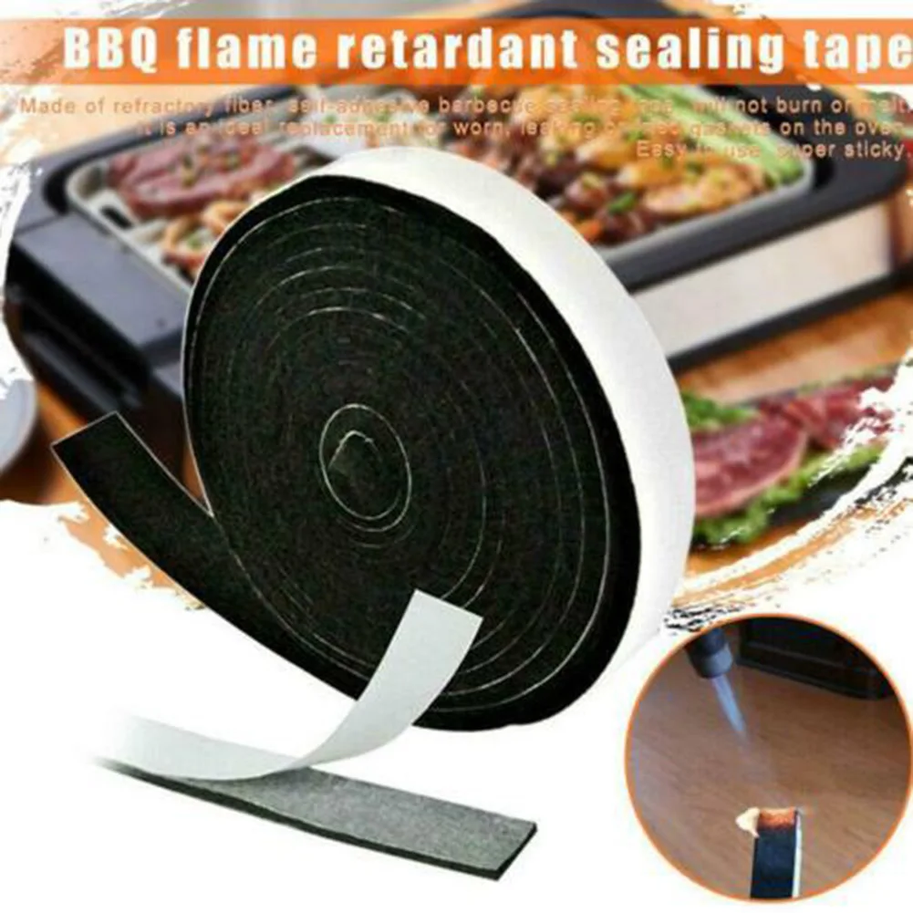 

High Heat Barbecue Smoker Gasket BBQ Door Lid Seal Adhesive Sealing Tape for Grill uacr BBQ Accessories Kitchen Dining Garden