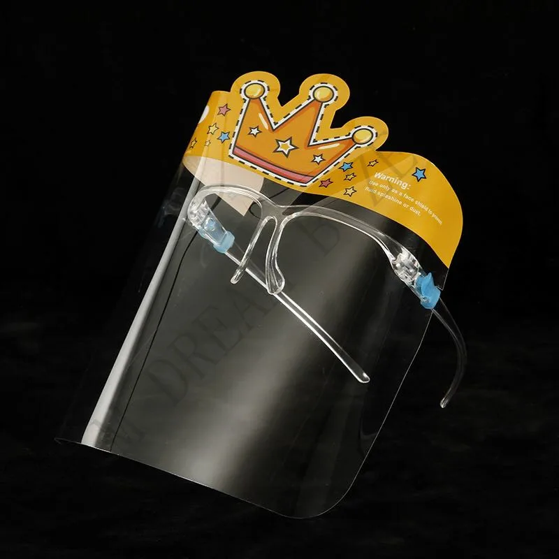 12 цветов Мультфильм ребенок лицо щит с очками полная фотография Прозрачный PET