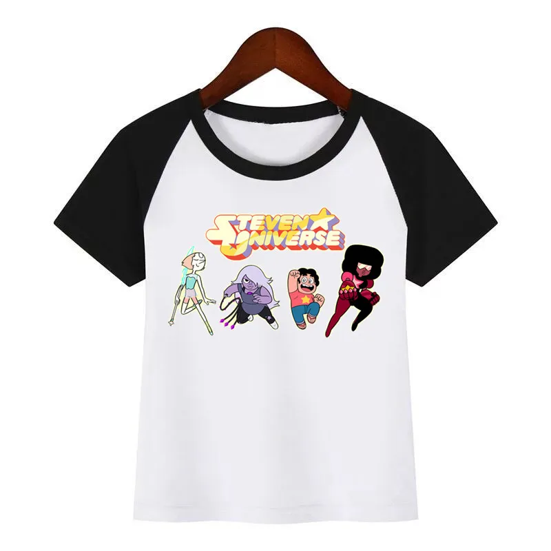 

Boys and Girls Cartoon Steven Universe Diy Print T Shirt Baby Kids Funny Clothes Children Summer T-shirt