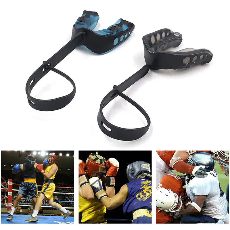Tooth Protection Mouth Guard With Hanging Rope Food Grade EVA Oral Teeth Safety Lip Protector Training Accessories For Sports | Спорт и