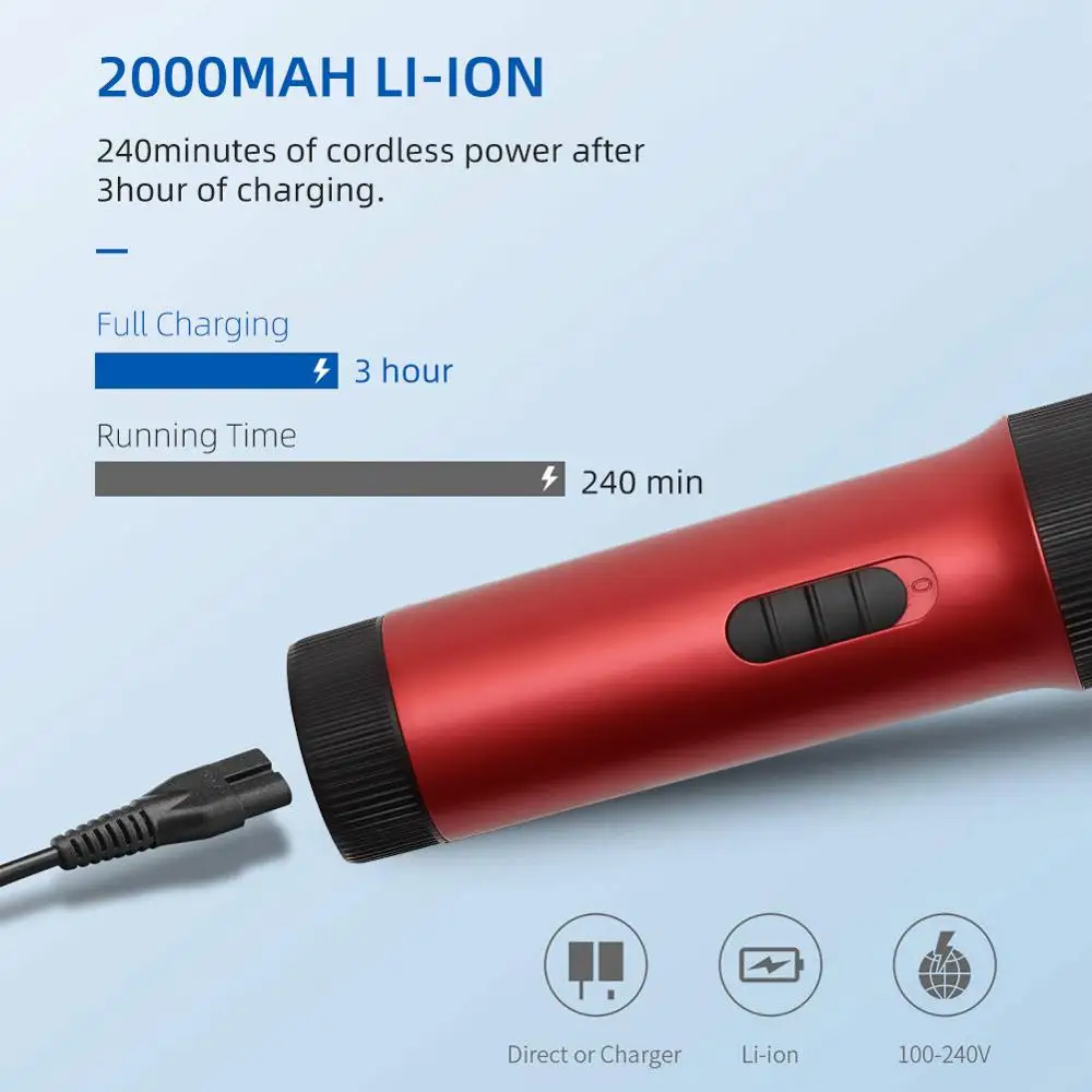 

Surker Electric Barber Clippers Hair Clipper Cordless Rechargeable Hair Clipper Trimmer For Men Cortapelos X6