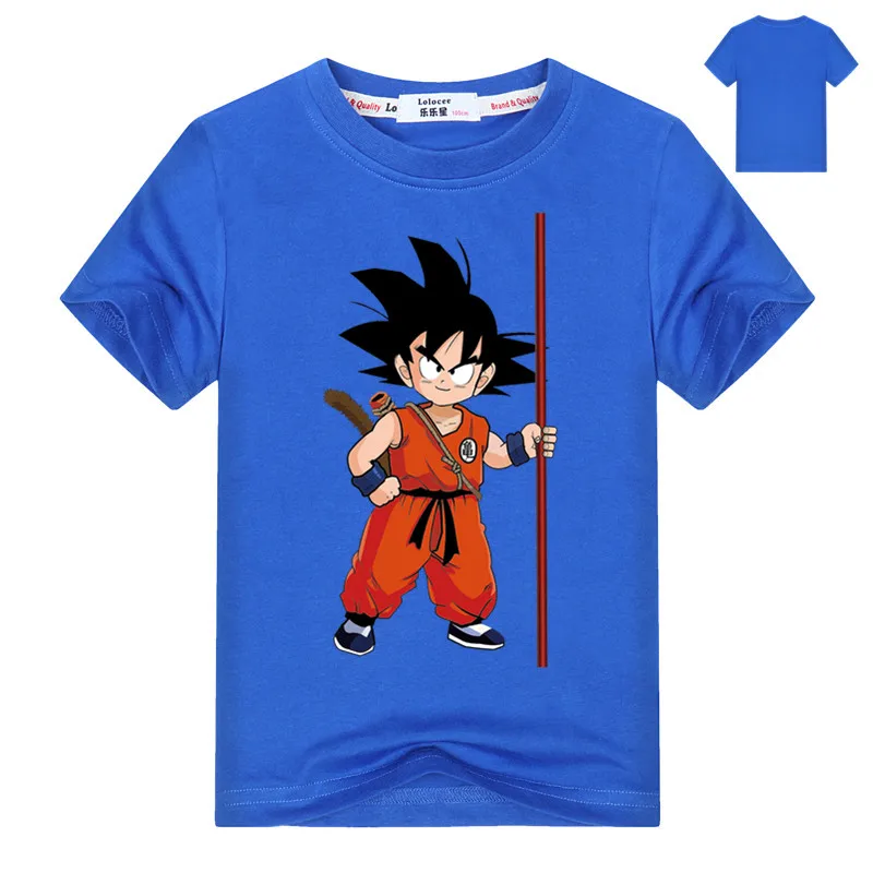 Аниме толстовки Dragon Ball Z толстовки с капюшоном малыш Гоку толстовки пуловеры для мальчиков и девочек, верхняя одежда с длинными рукавами балахон - Цвет: blue