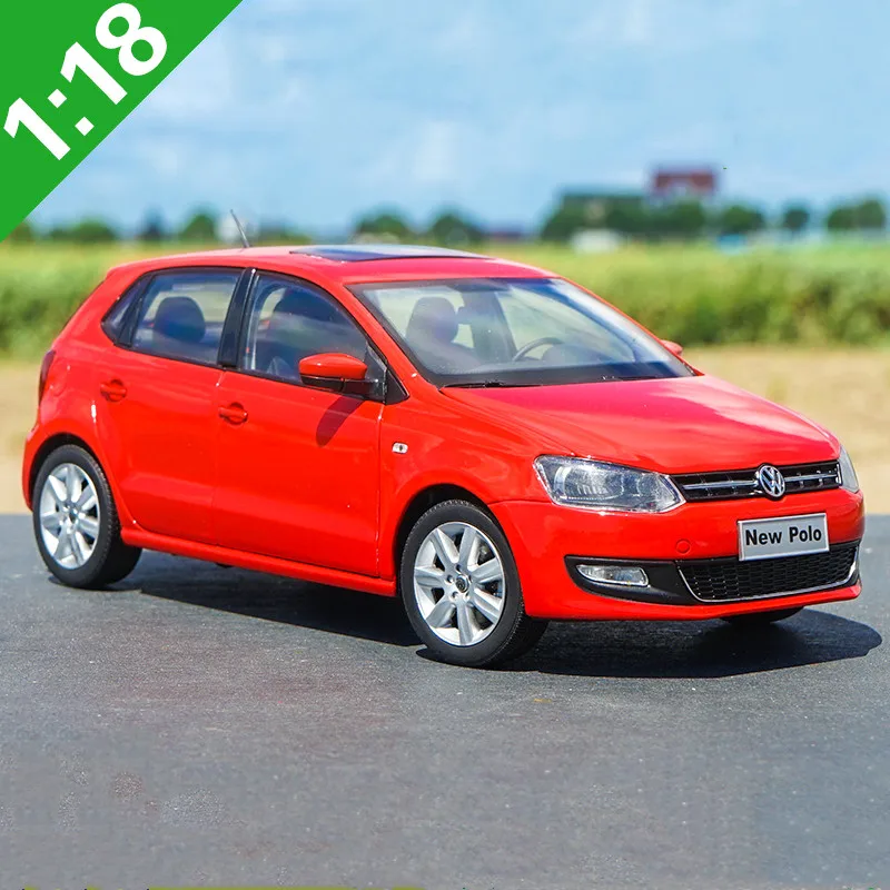 Красный Лучшие продажи, 1:18, новые модели из сплава VW P-OLO, модели автомобилей из литого металла, лучшая коллекция, Изысканные Подарки - Цвет: Красный