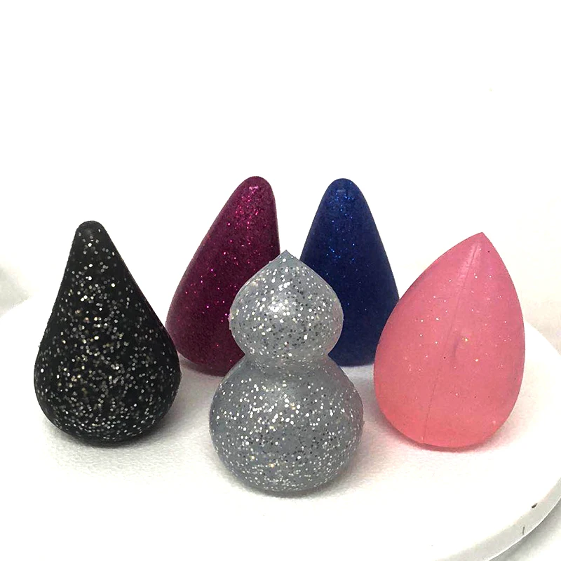 

1pcs Silicone Makeup Sponge Jelly Powder Cream Cosmetic Puff Waterdrop Silisponge Face Foundation Blender Glitters Make Up Tool