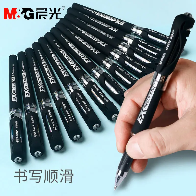 

23pcs 0.7mm Neutral Pen Black Water-based Business Office Signature Hard Calligraphy Large Capacity Thick Work