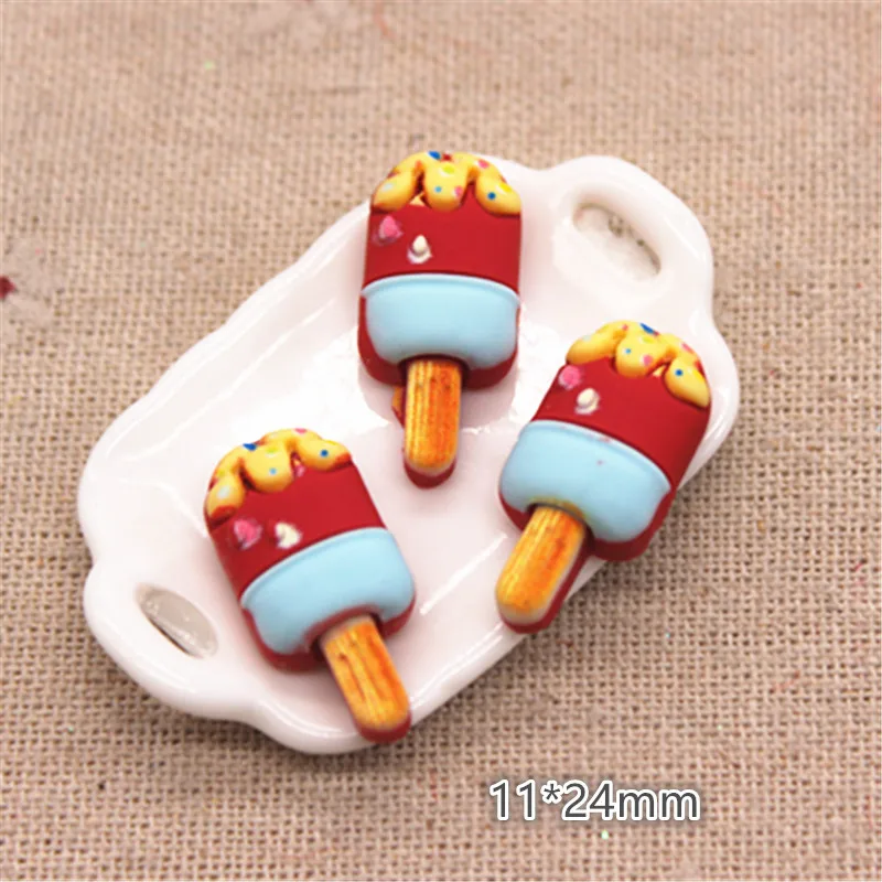 Кавайный Красочный леденец ручной росписи 20 шт. с плоским основанием кабошон