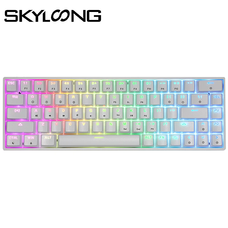 skyloong gk68 gaming mechanical keyboard wired programmable optical hot swappable rgb backlight 68 key gamer keyboard for pcwin free global shipping