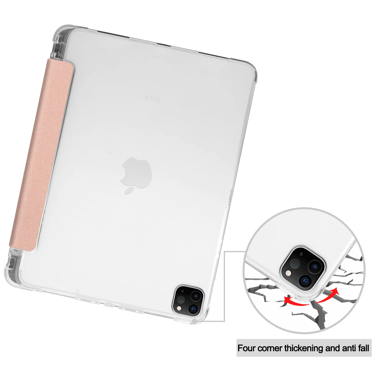 Для iPad Pro 11 2020 ударопрочный чехол из искусственной кожи + Мягкий силиконовый