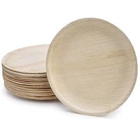 25 guests disposable biodegradable plates set with cutlery eco friendly sturdy bamboo tableware set for campingparty