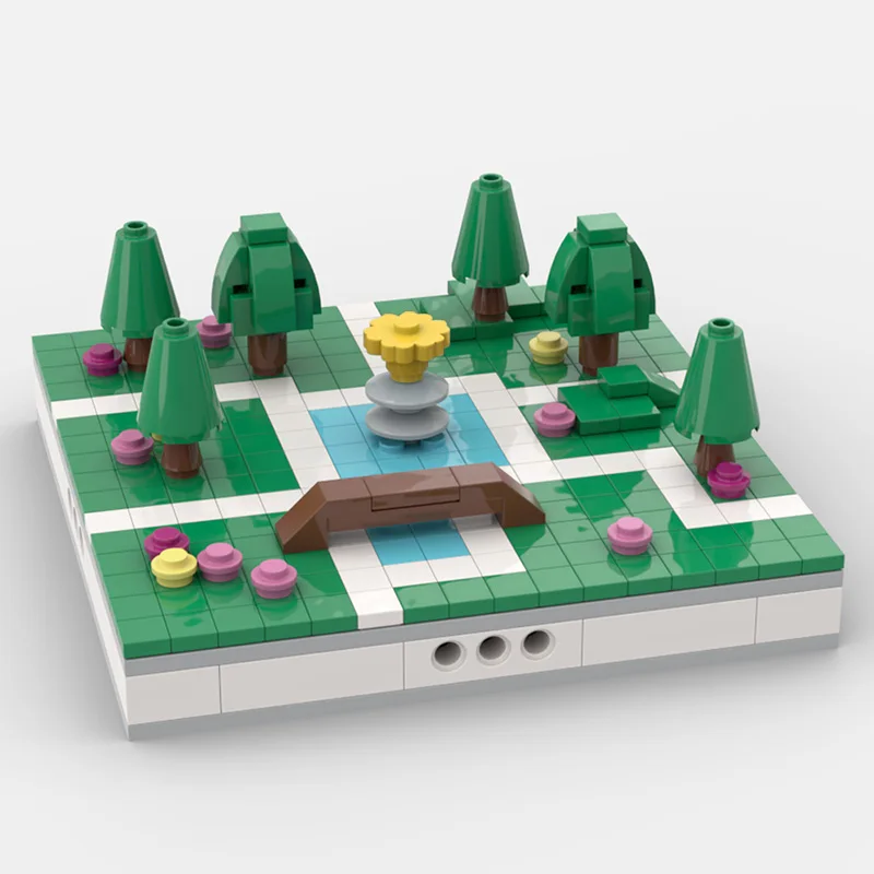 

Street View Scene Mini Park For Modular City Construction Model Building Blocks DIY Bricks Toys For Children Xmas Gifts