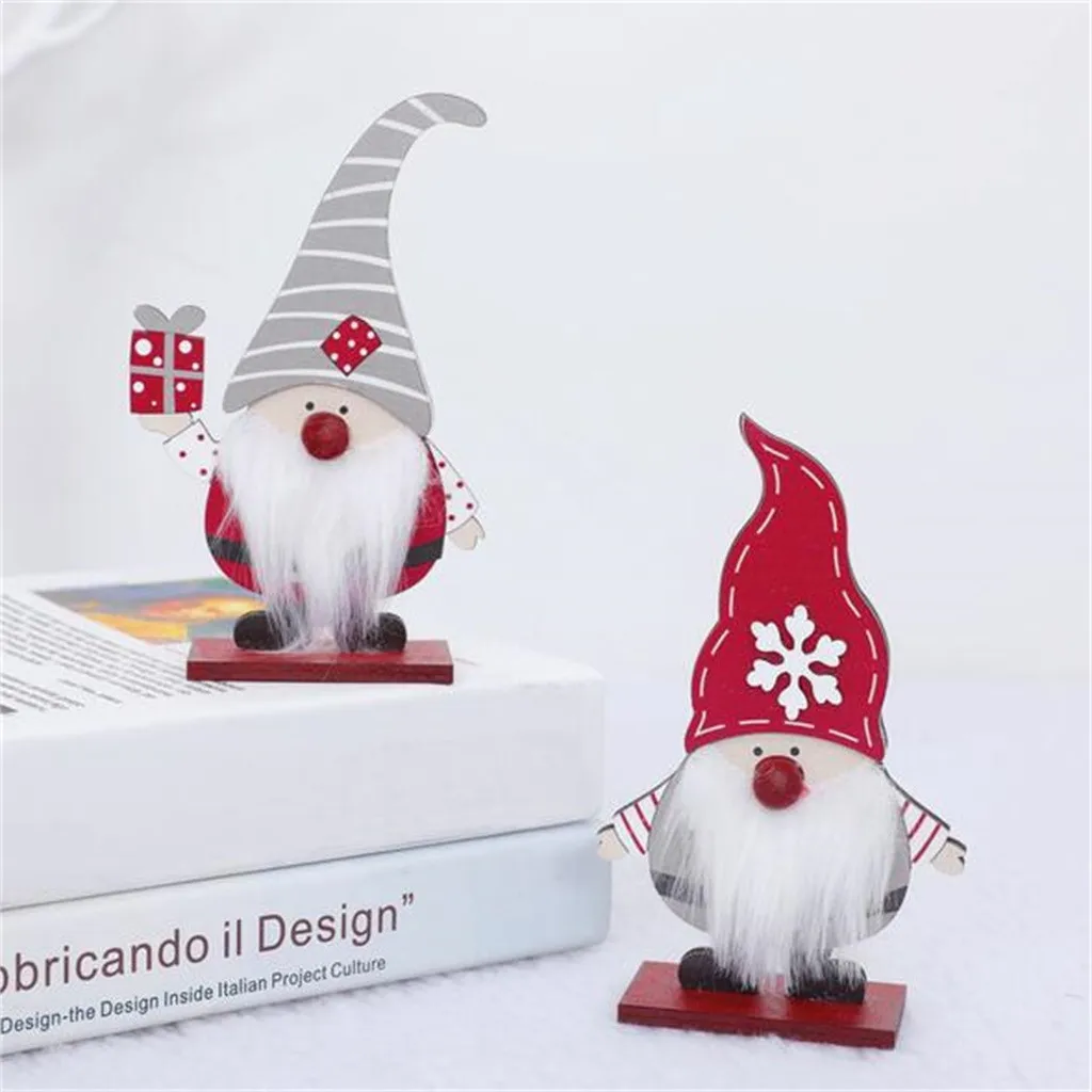 Новинка 2020 Рождественская деревянная кукла без лица украшения лес старик