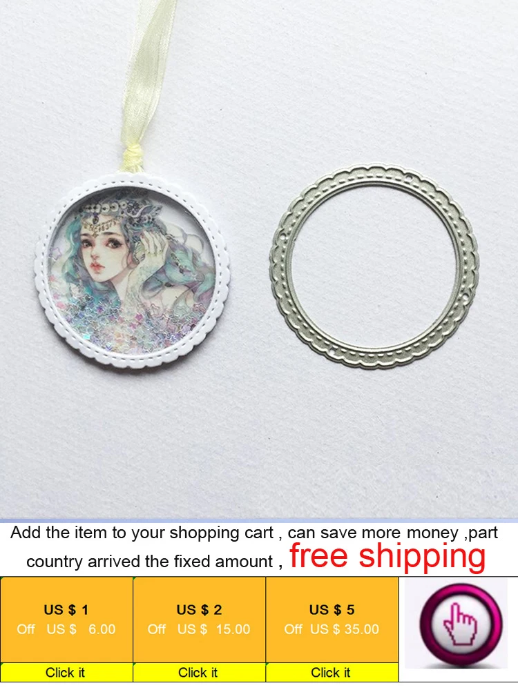 Металлические резные штампы новинка 2020 волнистый стежок круг рамка бирки Scrpabooking