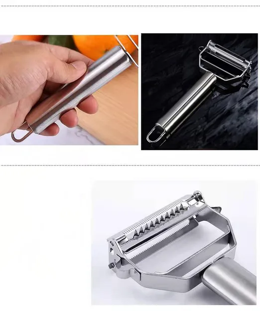 Ginny Stainless Steel Dual Blade Vegetable Peeler, Julienne Cutter, Potato  Peeler