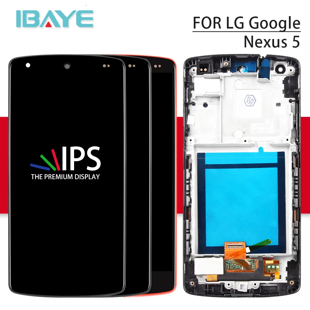 100% протестированный дисплей для LG Google Nexus 5 D820 D821 lcd сенсорный экран дигитайзер
