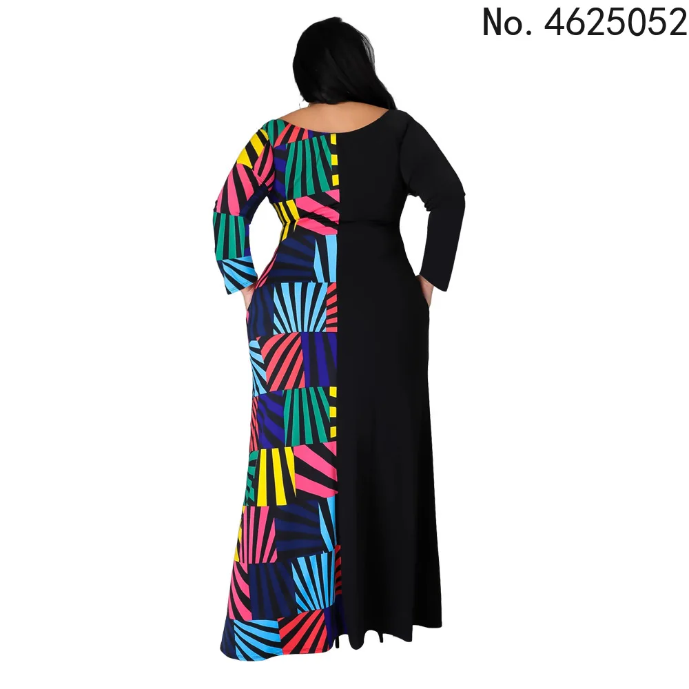African Abaya Print Dashiki Dress Long Sleeve Hijab Muslim Bazin Design Maxi Dresses Women Robe Gowns Riche Sexy Lady | Тематическая