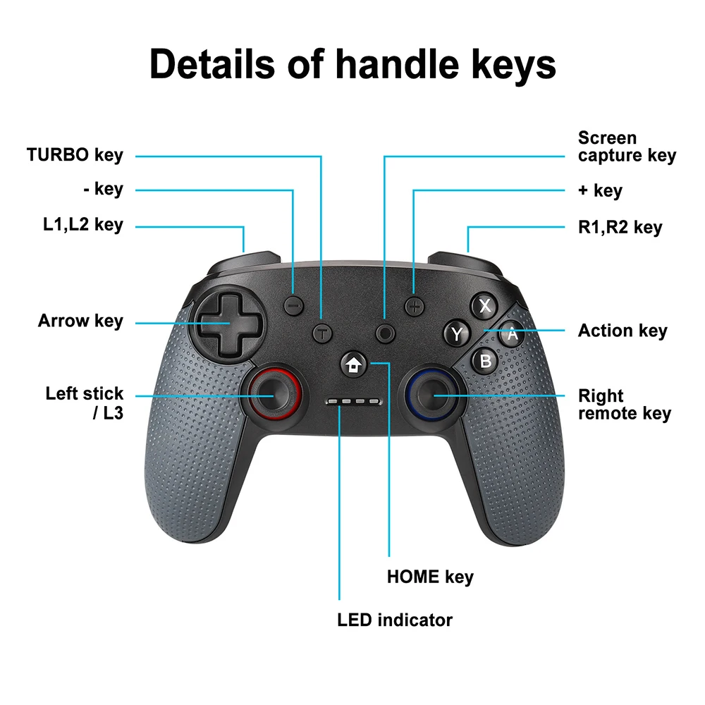 WUIYBN беспроводной переключатель контроллер Bluetooth геймпад NS джойстик для nintendo Switch lite игровой автомат/ПК/Android/пара