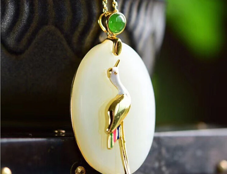 EASTCODE бижутерия из природных материалов зеленая жадея ожерелье с Фениксом