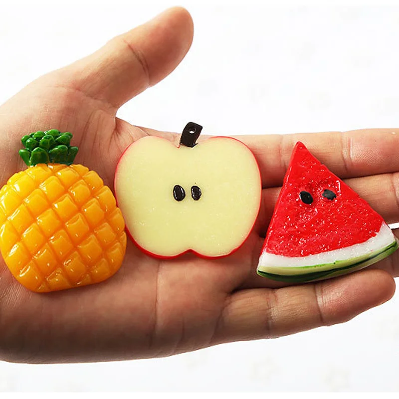 Пластиковые кусочки фруктов для кухни искусственные яблоки лимона апельсина