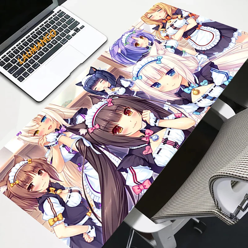 

Anime Mouse Pad Nekopara Gamer XL Computer Carpet Large Sexy Girl Gaming Accessories Mousepad Rubber 90x40 Keyboard PC Desk Mat