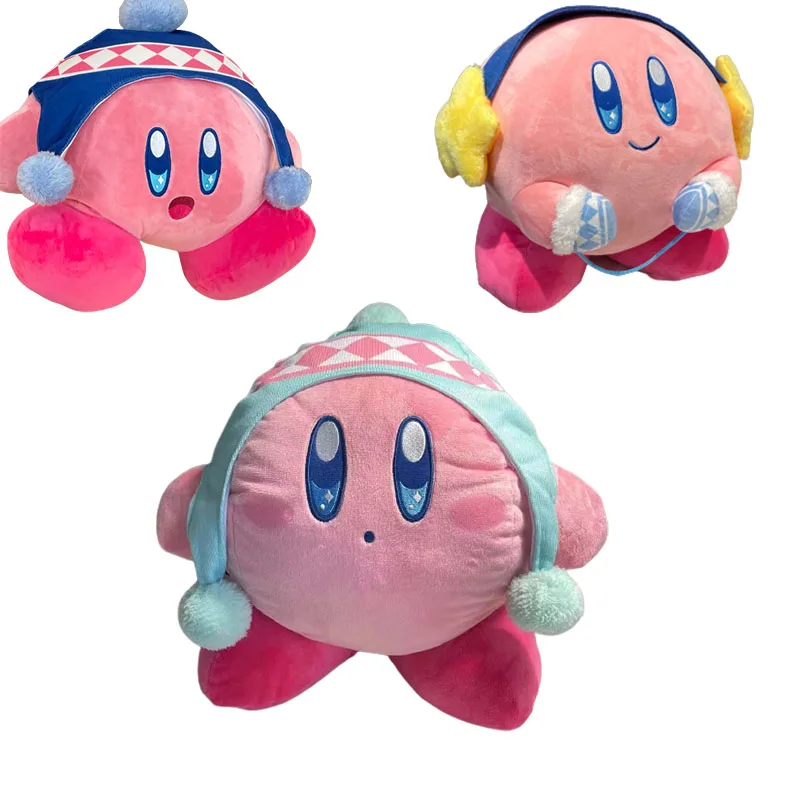

2022 зимняя шапка Kirby аниме плюшевые игрушки Мультяшные детские мягкие игрушки для девочек розовая плюшевая кукла Kirby модные детские подарки ...